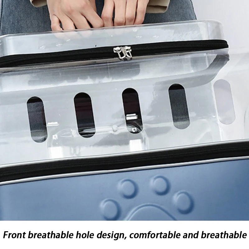 Cochecitos portátiles para perros, cochecitos de viaje de lujo transparentes para gatos, maletas medianas pequeñas y baratas para exteriores, suministros para mascotas - imagen 3