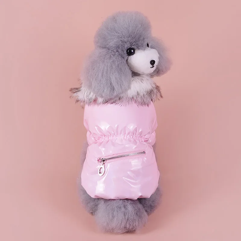 Otoño e Invierno chaqueta gruesa para cachorros Teddy ropa de invierno para perros ropa de algodón de invierno ropa cálida de algodón para mascotas - imagen 4