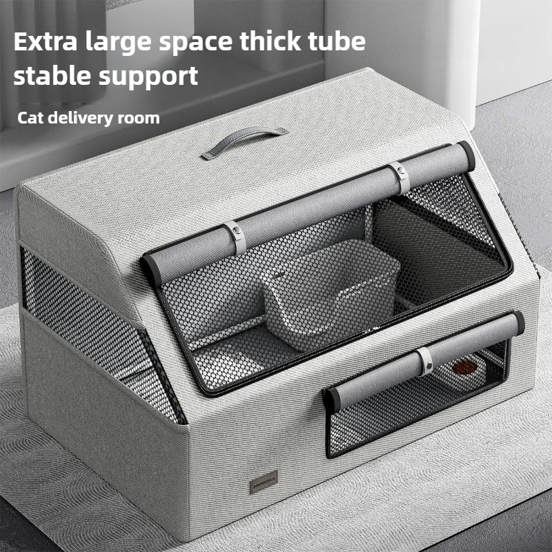 Tienda de seguridad cerrada especial para gatos femeninos, nido para habitación de gatos, jaulas espaciales grandes transpirables, resistentes al desgaste y plegables - imagen 3
