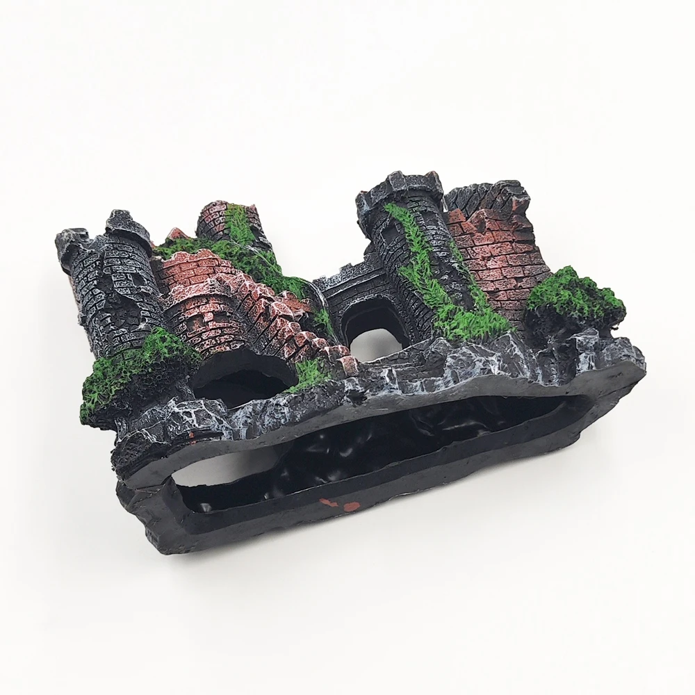 Adornos creativos para pecera con forma de castillo, decoración de paisajismo, rocalla de resina, adorno artesanal para el hogar, Color aleatorio - imagen 3