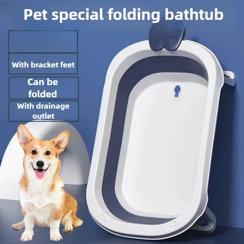 Piscina para gatos y perros, bañera doméstica, entrenamiento, piscina de juegos, inflable, plegable - imagen 2