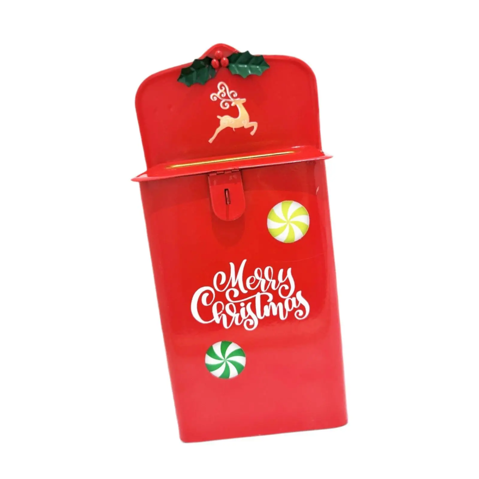 Buzón navideño decorativo de pared – Diseño vintage compacto - imagen 3