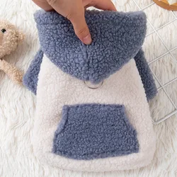 Abrigo invierno con capucha suave para perros y gatos pequeños