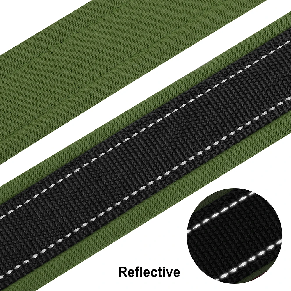 Collar reflectante con hebilla de identificación personalizada para perros pequeños, medianos y grandes, con grabado gratis, acolchado suave, ajustable - imagen 4