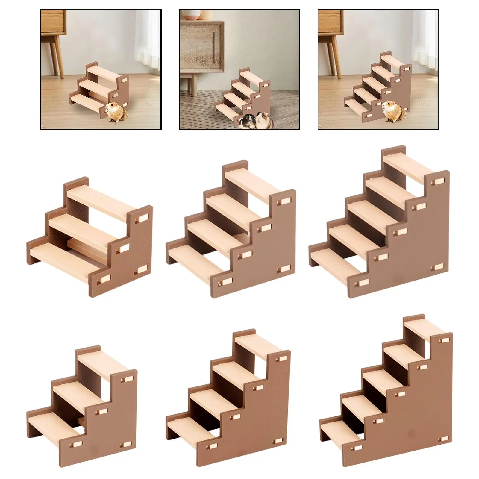 DIY Hamsters Climbing Ladder Toy for Gerbils Mice Sturdy Habitat Accessories