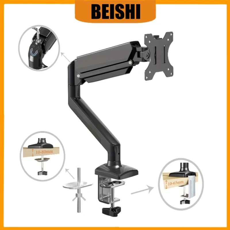 Soporte de Monitor único de hasta 32 pulgadas y 19,8 libras por pantalla soporte de montaje de escritorio para ordenador soporte de TV ajustable soporte de Monitor - imagen 2