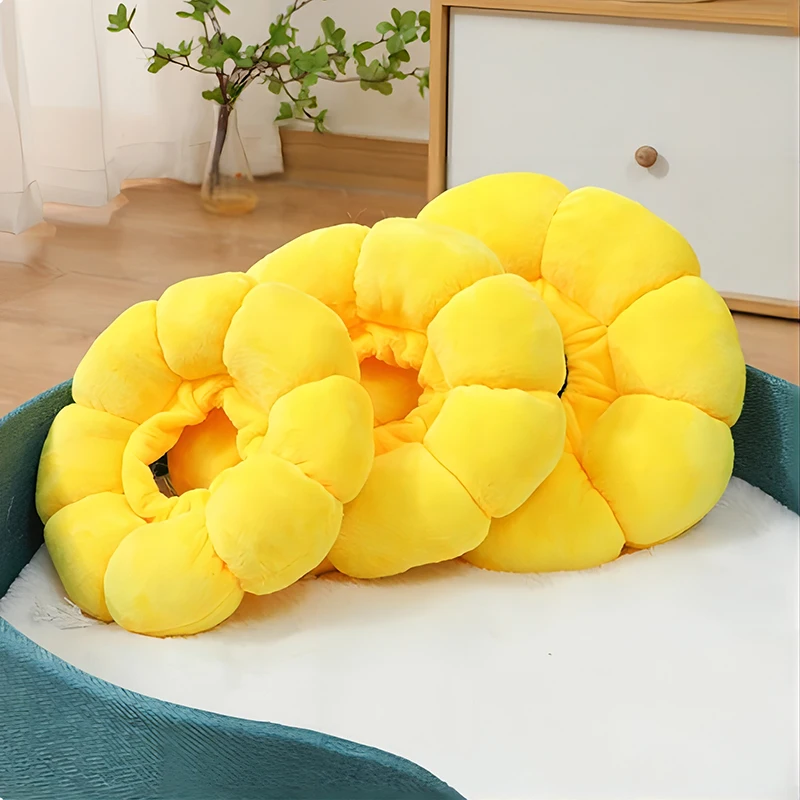 Collar de girasol para mascotas, ajustable, antimordeduras, cirugía, antilamer, curación de heridas, collares de protección para gatos, Collar isabelino de felpa suave - imagen 5