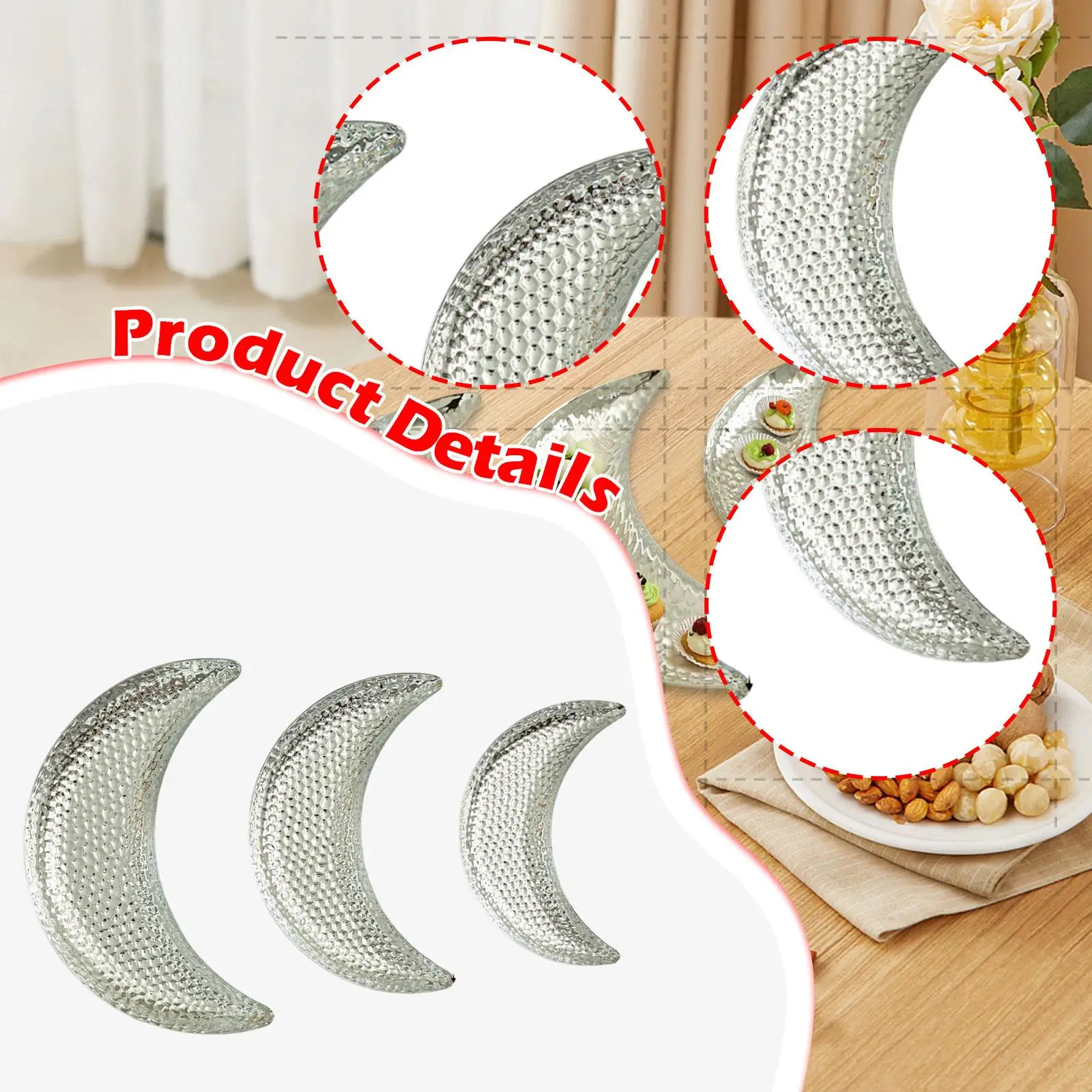 Platos decorativos con forma de luna para comida gatos y perros - imagen 3