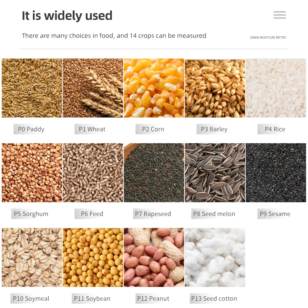 Medidor de humedad de grano JGL-188, pantalla LCD, higrómetro de mano, Detector de contenido de agua para maíz, trigo, arroz y arroz - imagen 4