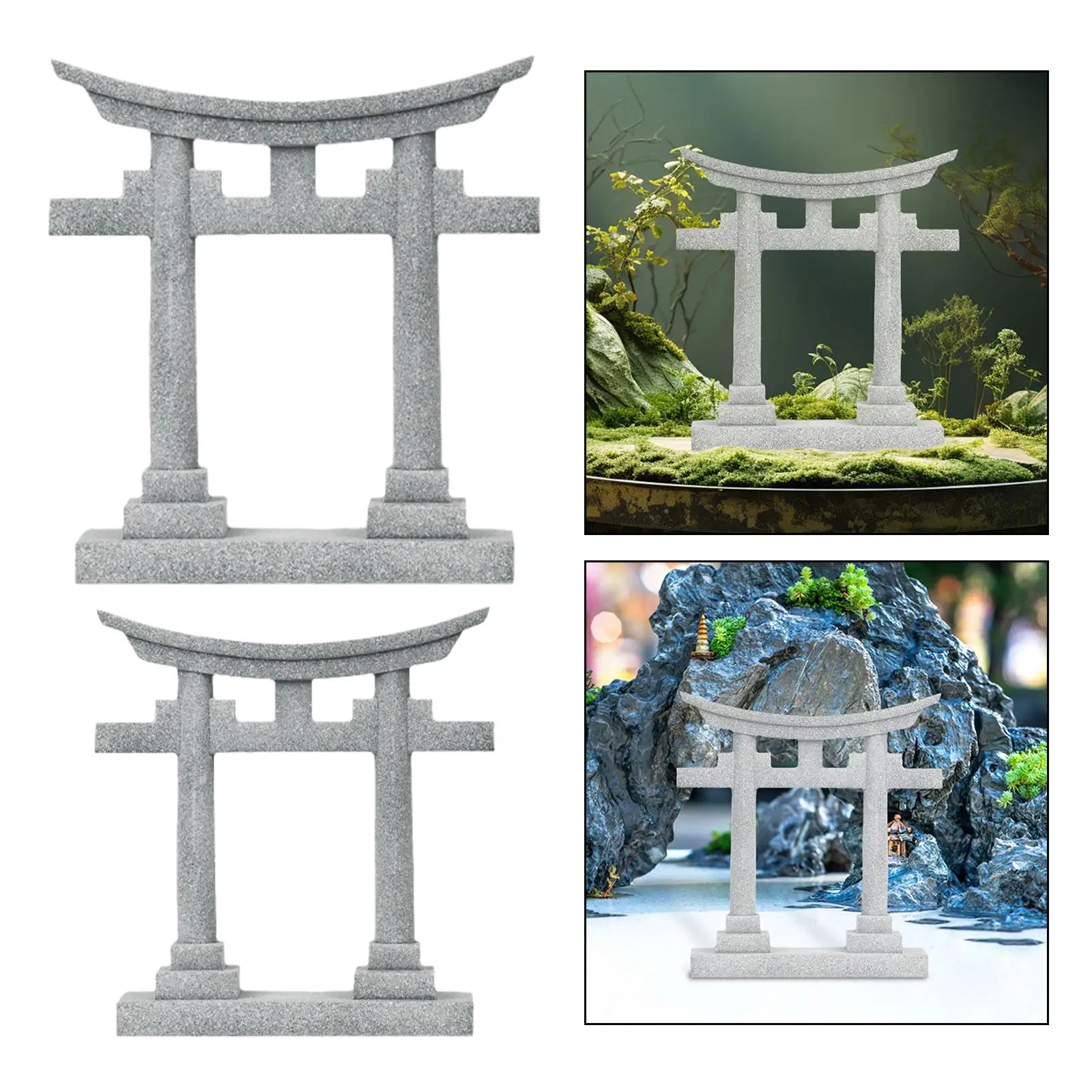 Japan Torii Gate Shrine Model Figurine Versatile Decorative Landscape Ornament