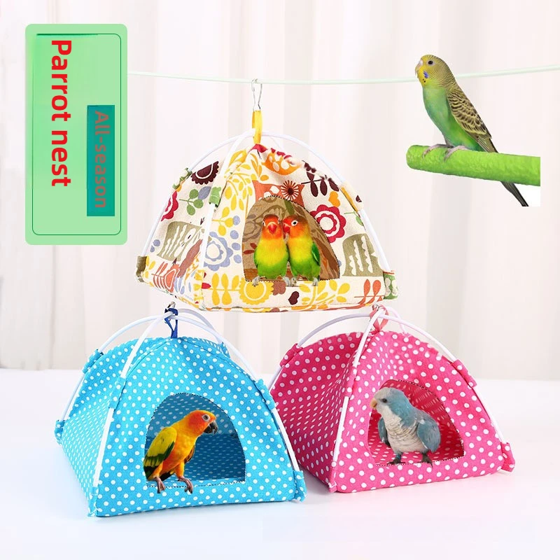 Nido cama colgante de lona para loros y cacatúas ninfas - imagen 3