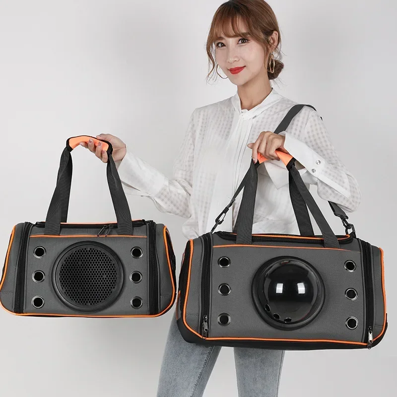 Bolsa portátil para perros y mascotas, bolsa oblicua para gatos y mujeres, mochila plegable extraíble para perros pequeños, mochila de viaje para gatos y mascotas - imagen 3