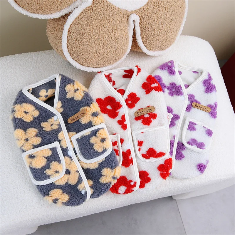 French Bulldog Dog Winter Clothes Newest Pet Cardigan Sweater for Small Dogs Puppy Pug Shirts mascotas Clothing sweterek dla psa - imagen 3