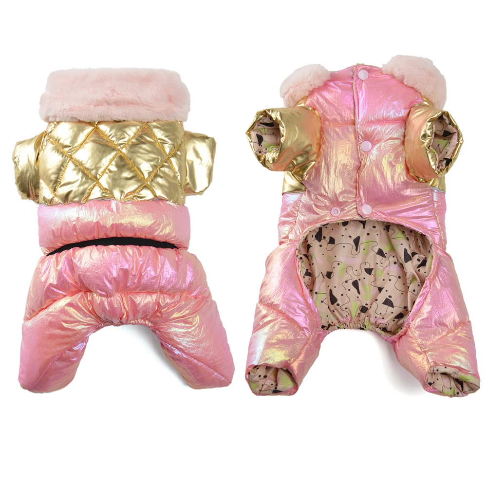 Mono cálido de invierno para mascotas, para perros pequeños y medianos, mono impermeable para perros, disfraz de mono a prueba de viento para Bulldog Francés, Chihuahua