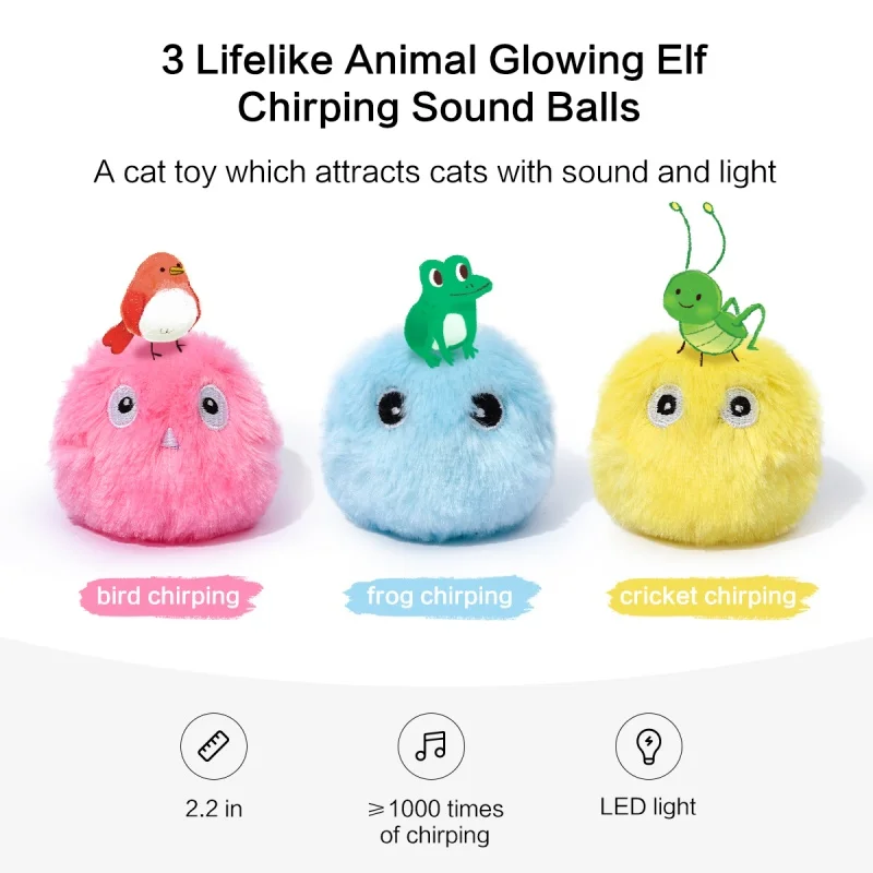 Pelota eléctrica interactiva para gatos con hierba gatera - imagen 4