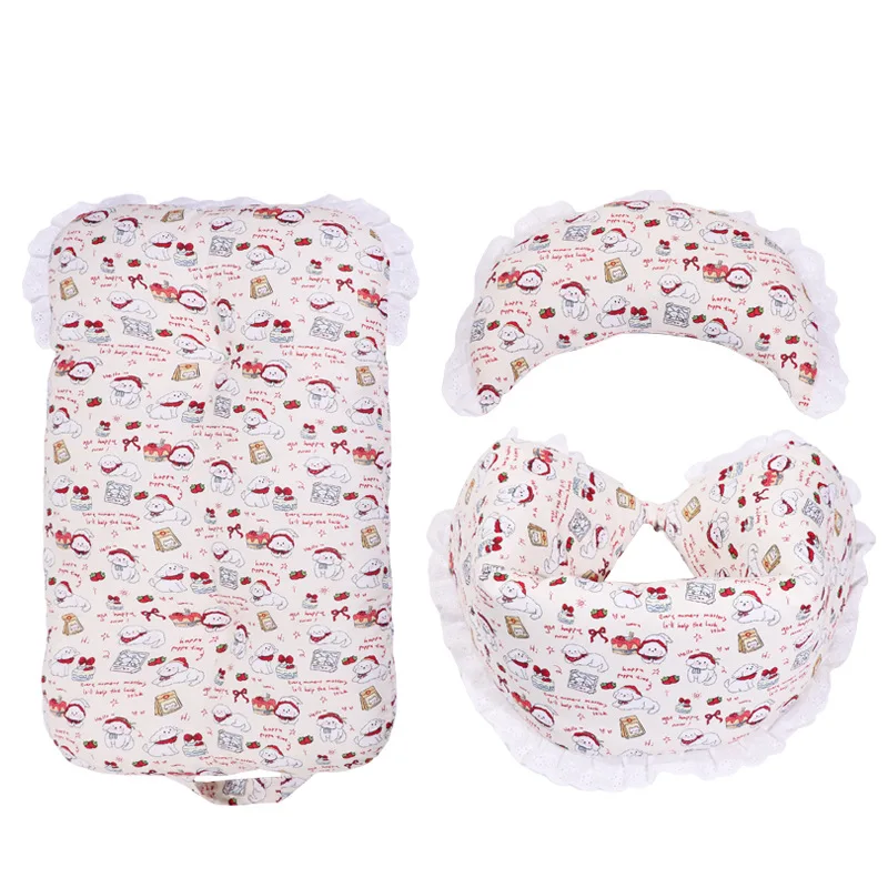 Cojín para carrito de mascotas, funda de almohada, juego de tres piezas de algodón puro, grueso, cálido y antisuciedad, almohadilla para nido de gato y perro pequeño, almohadilla para jaula