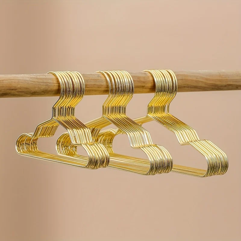 10 Uds. Percha dorada para mascotas para abrigos, trajes, pantalones y chaquetas, perchas duraderas para ropa para el hogar - imagen 4
