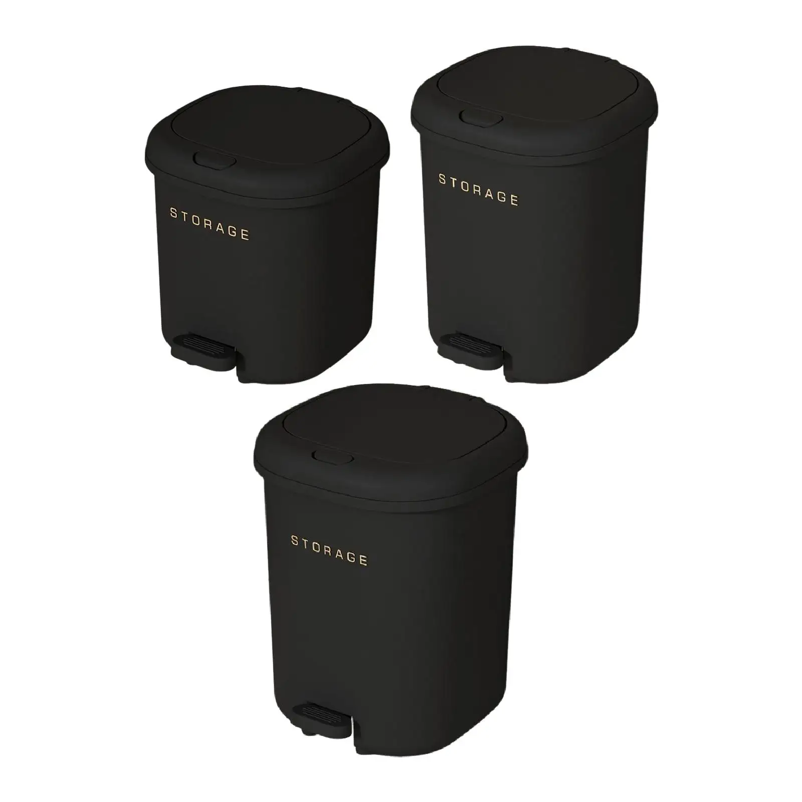 Tipo de prensa/regona de basura para baño, cocina versátil, cubo de basura para oficina con tapa, cubo de basura con Pedal - imagen 3