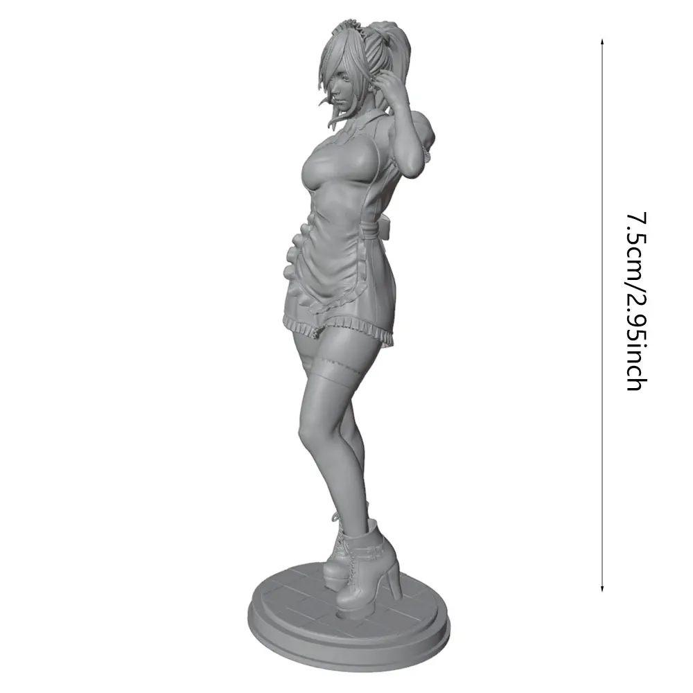 Miniatura resinada 75mm – Camarero pelo largo para coleccionistas - imagen 2