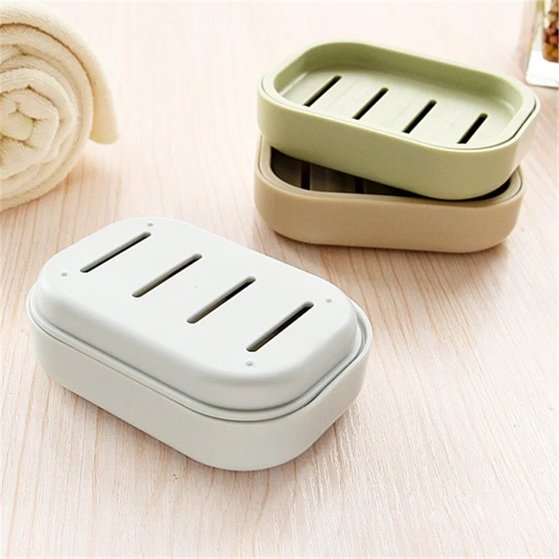 New Bathroom Dish Plate Case Home Shower Travel Hiking Holder Container Soap Box Plastic Soap Box Dispenser Soap Rack - imagen 4