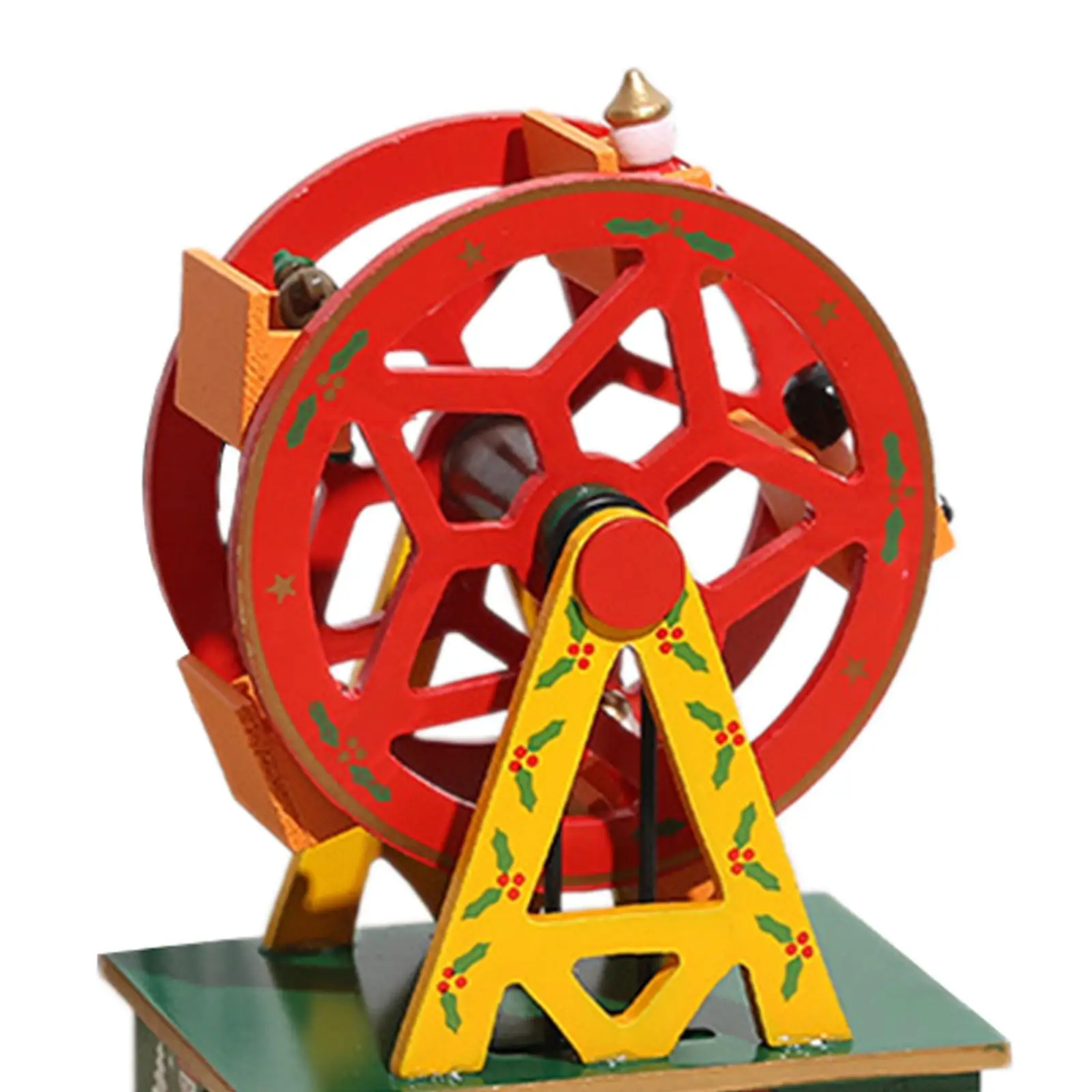 Christmas Music Box Ferris Wheel Crafts Home Decoration Accessories Desktop Ornament for Living Room Fireplace Indoor Home Shelf
