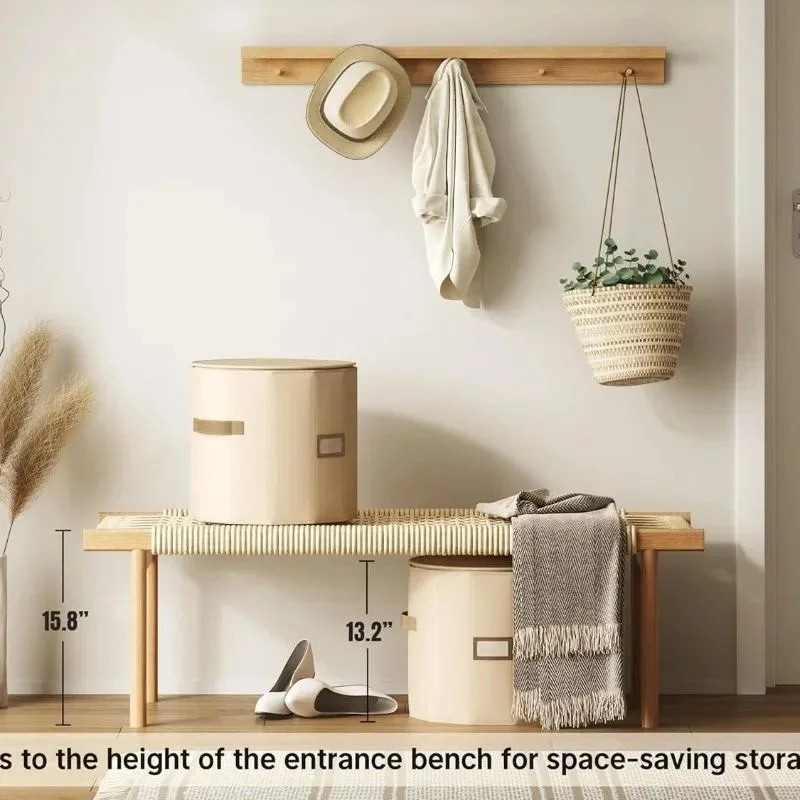 Caja de almacenamiento de zapatos con divisores extraíbles, organizador cilíndrico a prueba de polvo para armario, entrada, diseño multicompartimento, 1 Uds. - imagen 2