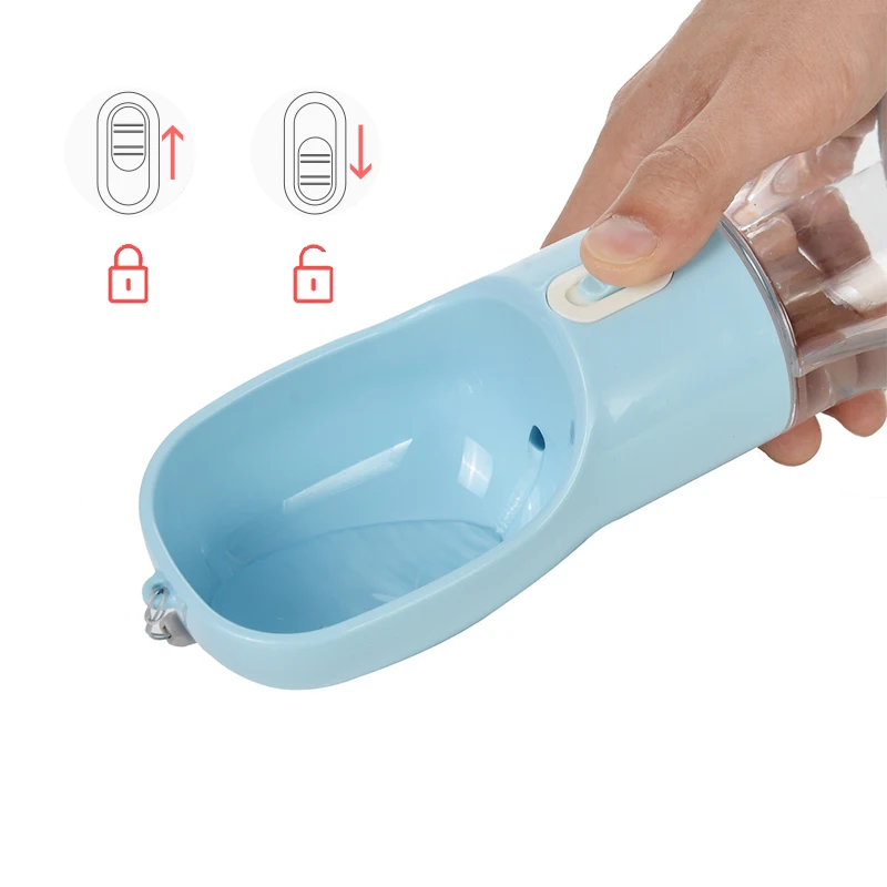 Botella de agua portátil para perros pequeños y grandes, tazón para beber para cachorros de viaje al aire libre, dispensador de agua, suministros para Chihuahua y Pug - imagen 3