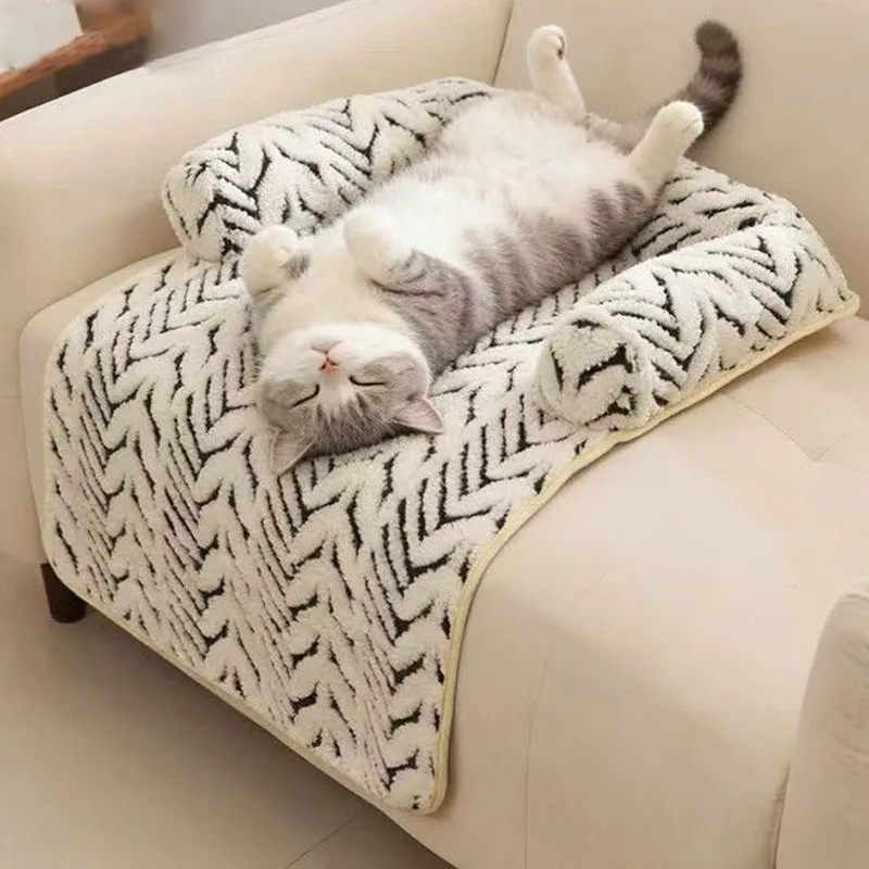Colchoneta gruesa de felpa para gatos y perros, todo el año - imagen 4