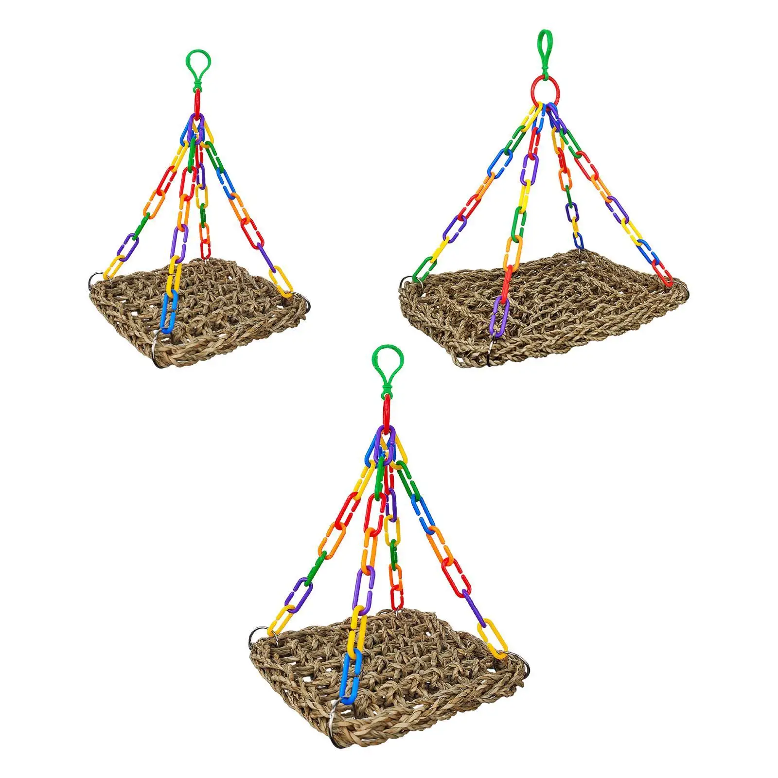 Bird Parrot Perch Indoor Outdoor Handmade Hammock for Budgie Bird Parrot