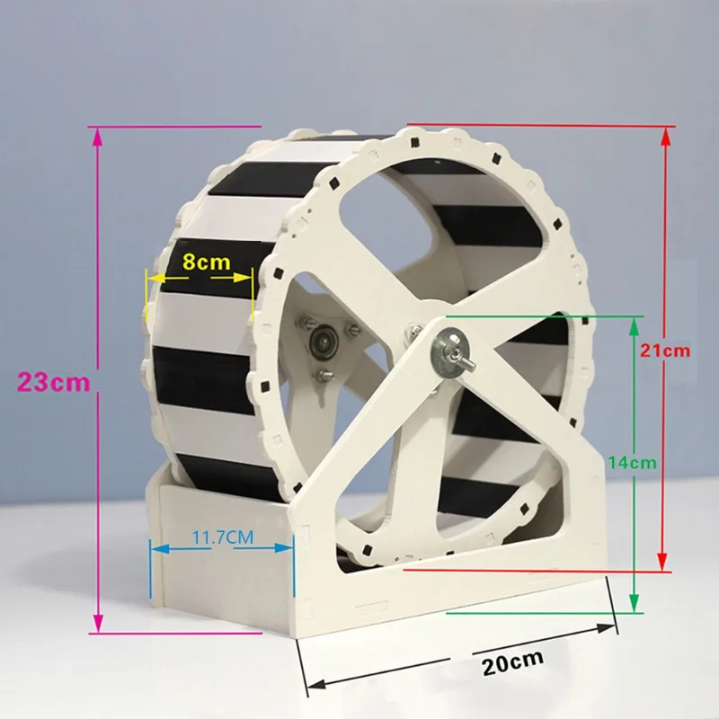 Rueda para correr con soporte, oso dorado, cinta de correr para hámster, suministros para mascotas Chinchilla, decoración interior - imagen 5