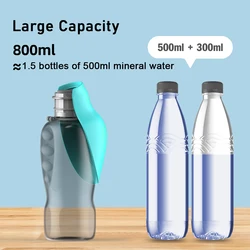 Botella de agua plegable antigoteo para gatos y perros mini