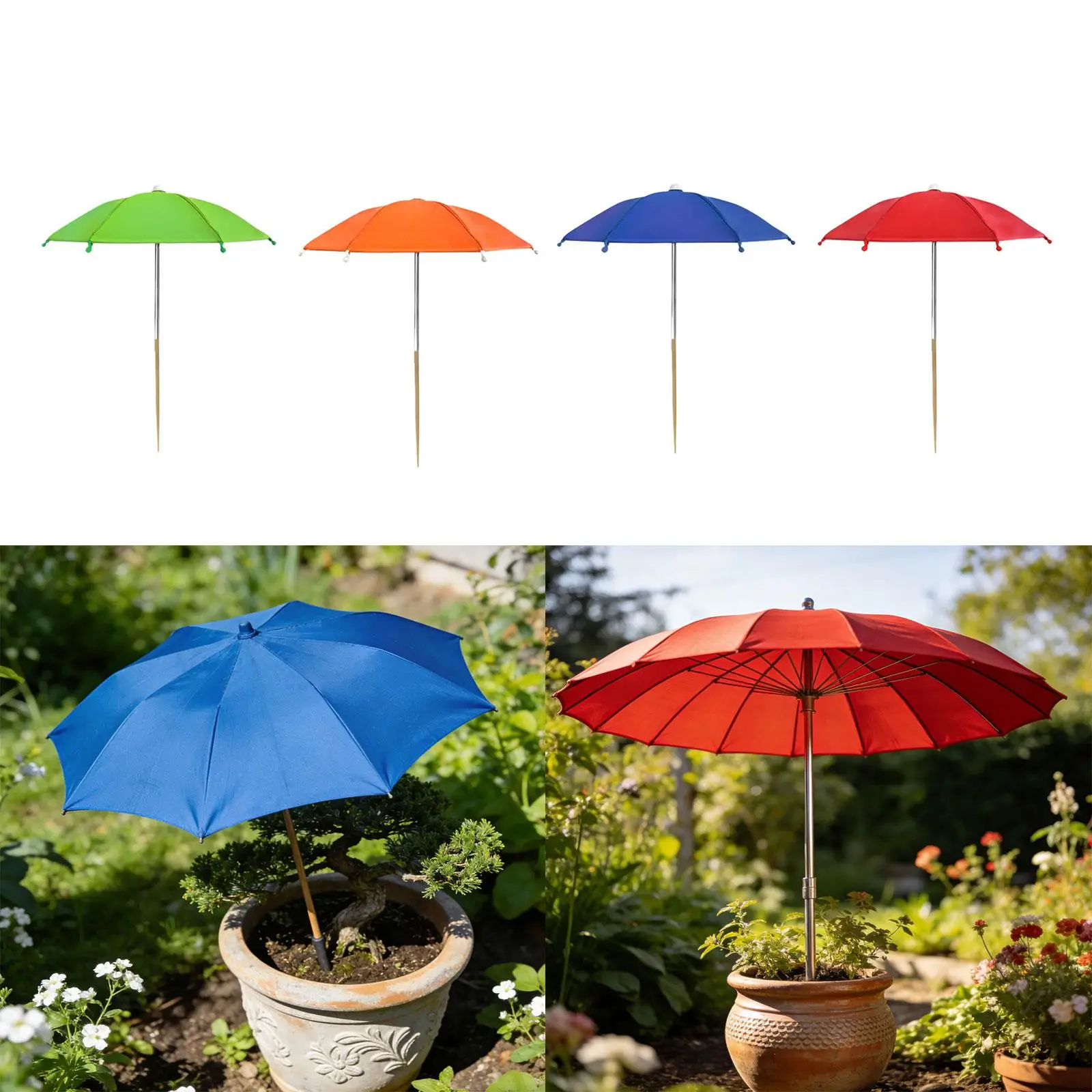 Sombrilla para plantas con estaca de bambú - duradera y resistente - imagen 4
