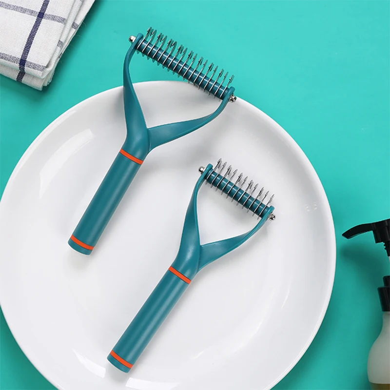 Cepillo de acero inoxidable para quitar el pelo de mascotas, peine de aseo para perros pequeños y medianos, Golden Retriever, Border collie - imagen 4