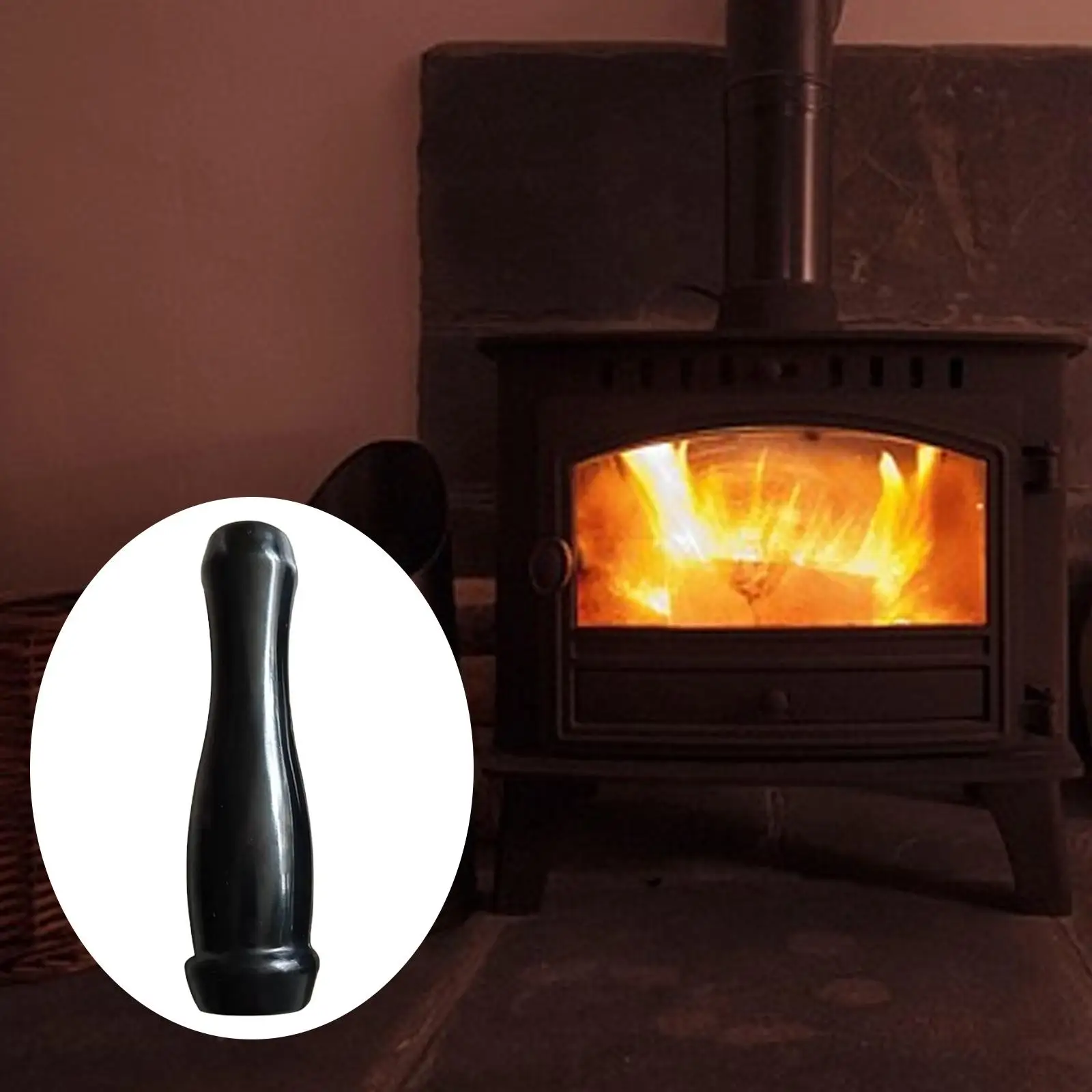 Manija de puerta de chimenea resistente al calor, accesorios fáciles de instalar