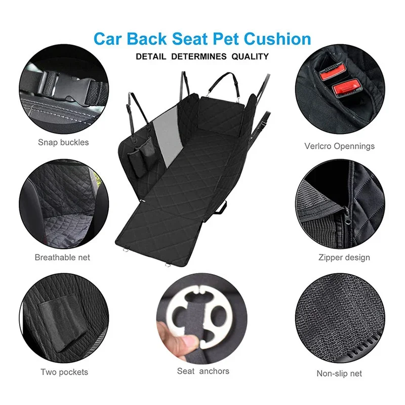 Cat Dog Cushion Pet Travel Carrier Waterproof Car Rear Back Mat For Dogs Car Seat Cover Trunk Protector Mattress - imagen 3