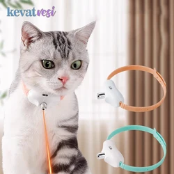 Juguete inteligente para gatos, juguete LED láser para gatos, juguete para gatos recargable por USB, Collar mágico ajustable para gatos, juguete para jugar, accesorios para gatos