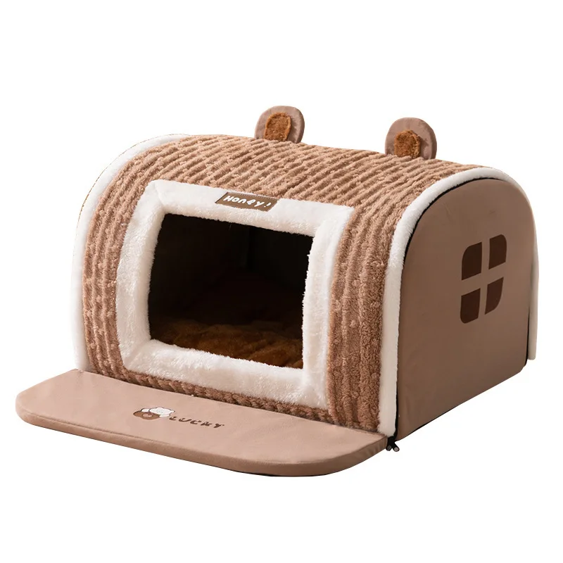 Cama nido oso 3D para perros Shiba Inu y gatos - Cálida invierno - imagen 4