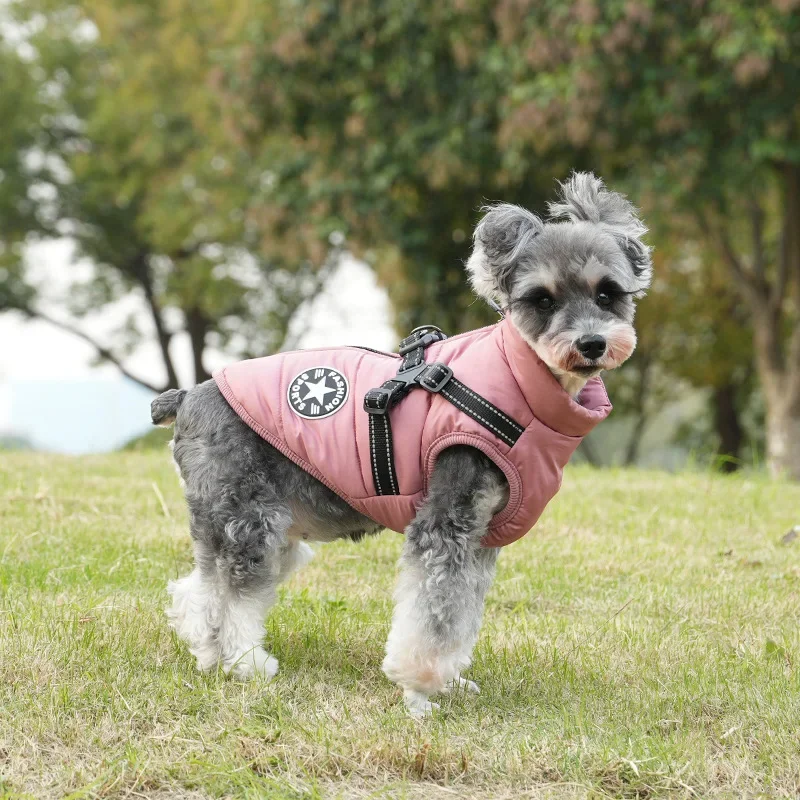 Chaqueta cálida a prueba de viento para perros, abrigo de algodón para perros pequeños, medianos y grandes, suministros para mascotas, Otoño e Invierno - imagen 4