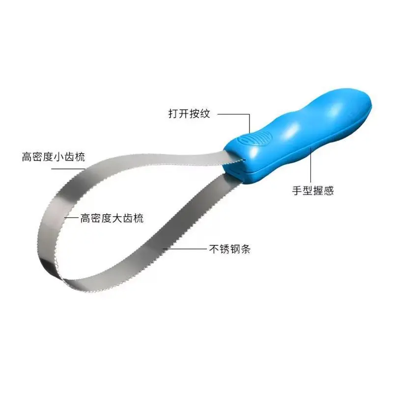 Cepillo de pelo para perros y gatos, peine de pelo de caballo para afeitar, artefacto de pelos largos, mantenimiento, herramienta de amor para mascotas, artefacto de eliminación de pelos - imagen 3