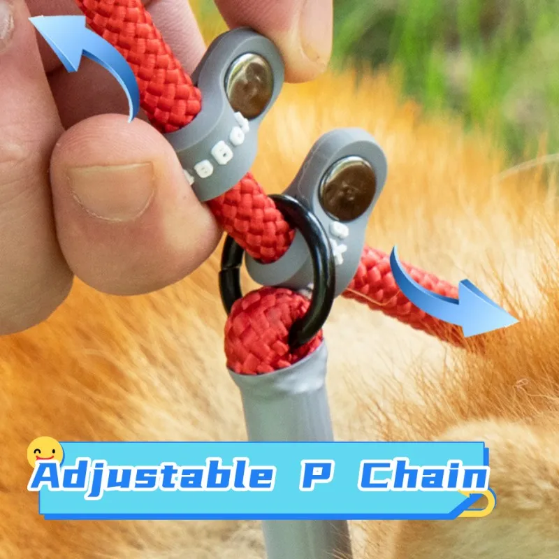 Correa ajustable para perro, Correa de doble Mango para caminar, cachorro, suministros para mascotas, 1,4 M - imagen 5