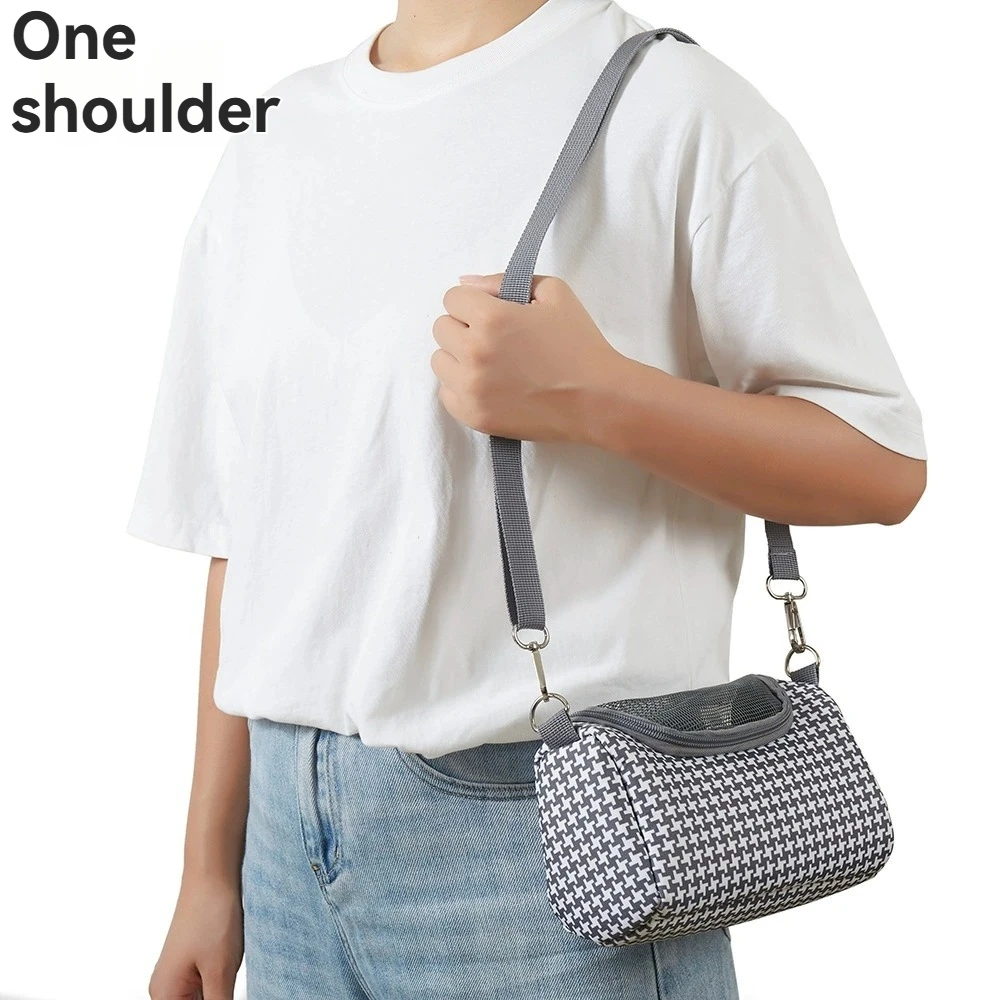 Bolsa de viaje para animales pequeños, transportador de mascotas, tela Oxford, eslinga ventilada portátil para hámster, lagarto, pájaro, Chinchilla, conejillo de indias - imagen 2