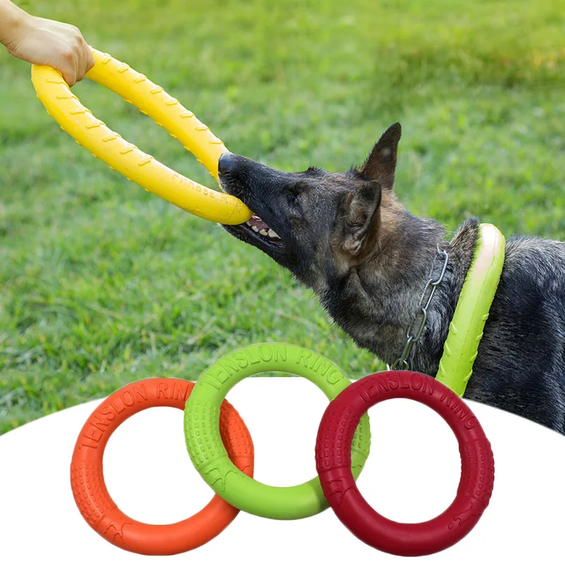 Discos voladores para perros, anillo de entrenamiento EVA resistente a las mordeduras, juguete flotante para cachorros, juego interactivo al aire libre, suministro de productos - imagen 2