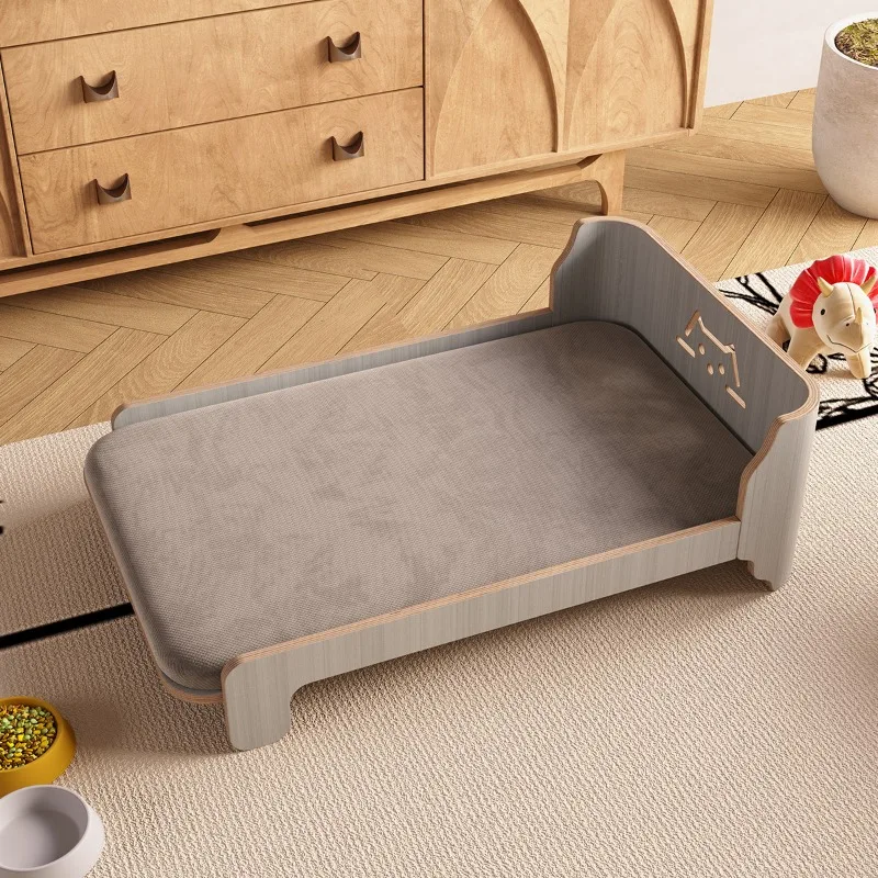 Casa Simple para perros y gatos, puede desmontar, lavar interior, sofá cama de madera maciza para mascotas, esponja suave, productos para mascotas a prueba de humedad, accesorios - imagen 3