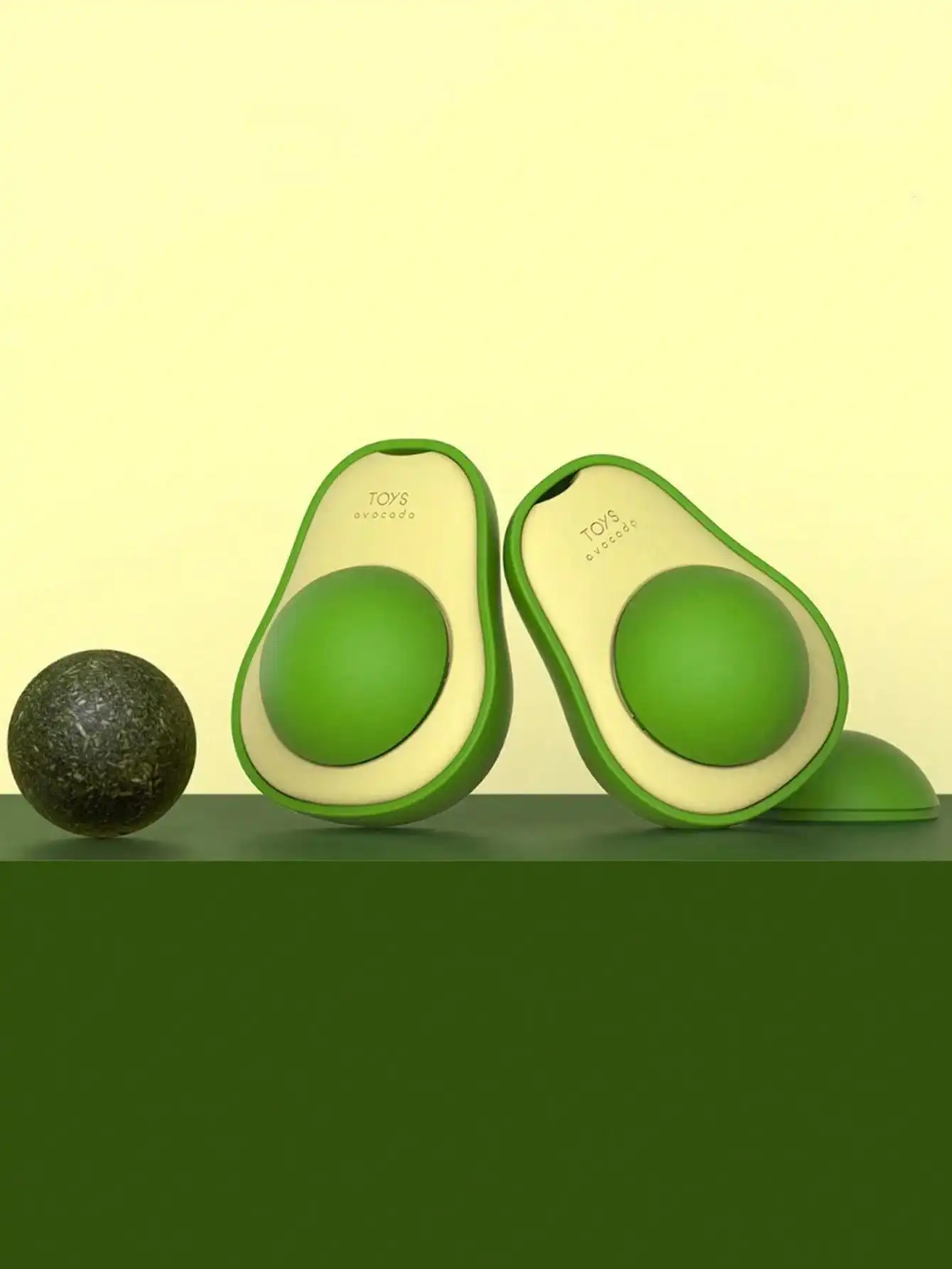 Juguete 3 en 1 para gatos con aguacate y hierba gatera salud dental - imagen 3