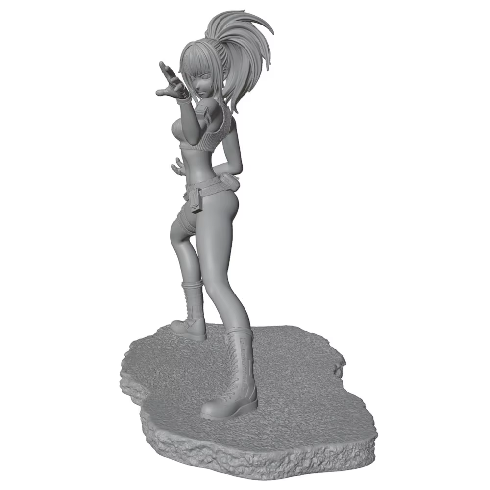 Figura de resina sin pintar chica luchadora para rol y coleccionismo - imagen 3