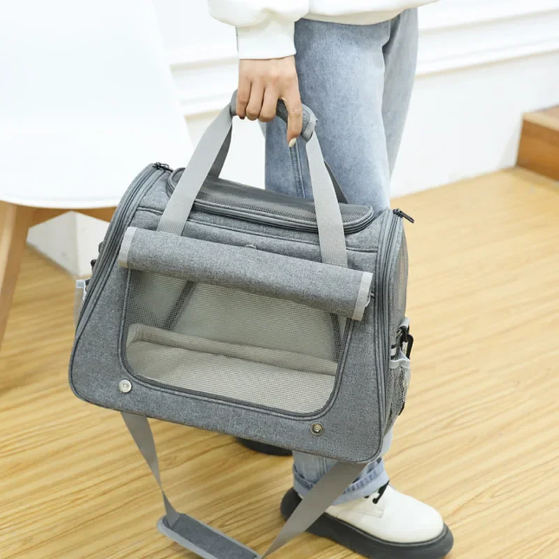 Mochila transpirable para gatos y mascotas, mochila de transporte para gatos, bolso cruzado para perros, bolsa espacial para llevar - imagen 3