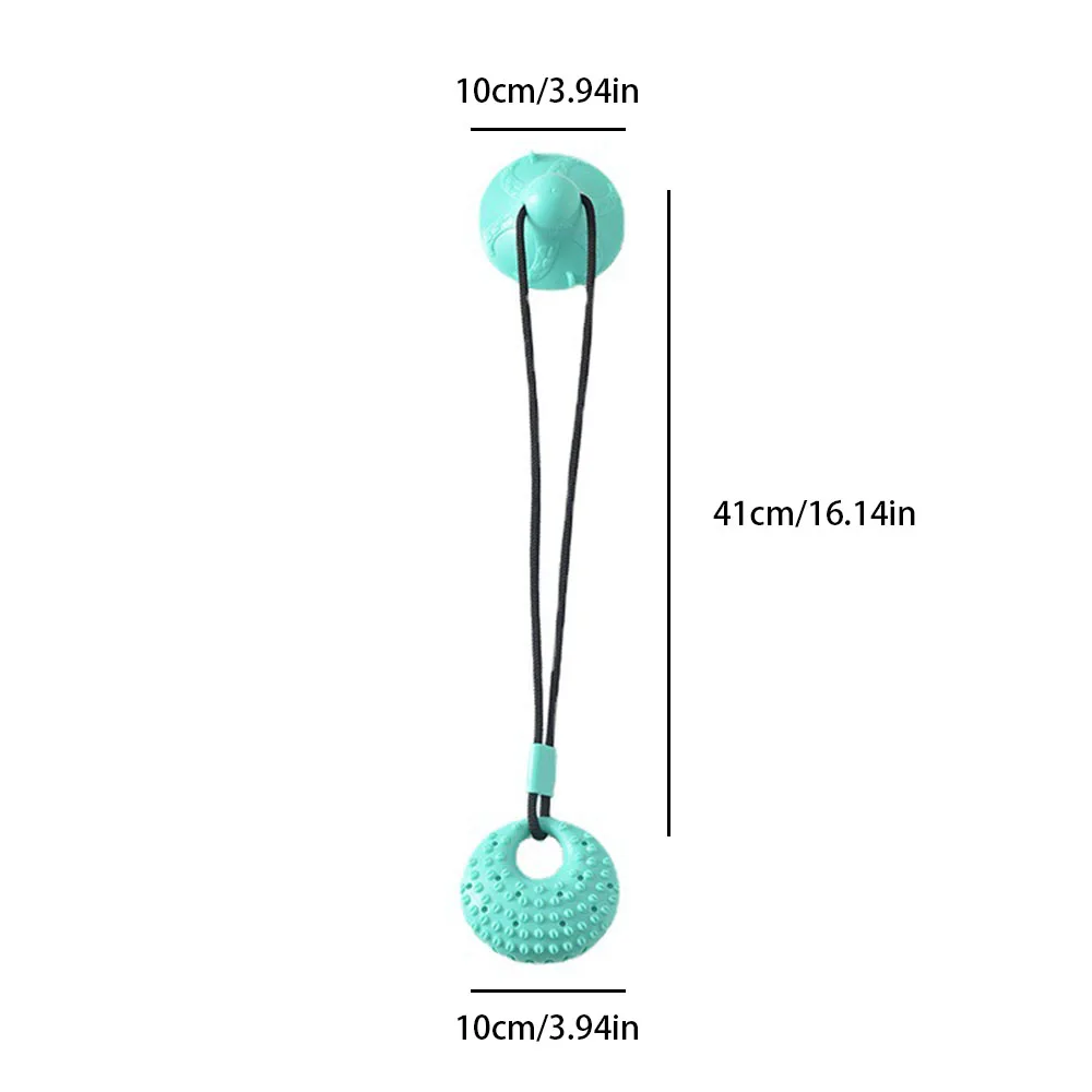 Juguete de cuerda para tirar con ventosa para mascotas, duradero, resistente a masticar, limpieza de dientes, bola dispensadora, alivio del estrés en el aburrimiento del perro - imagen 5