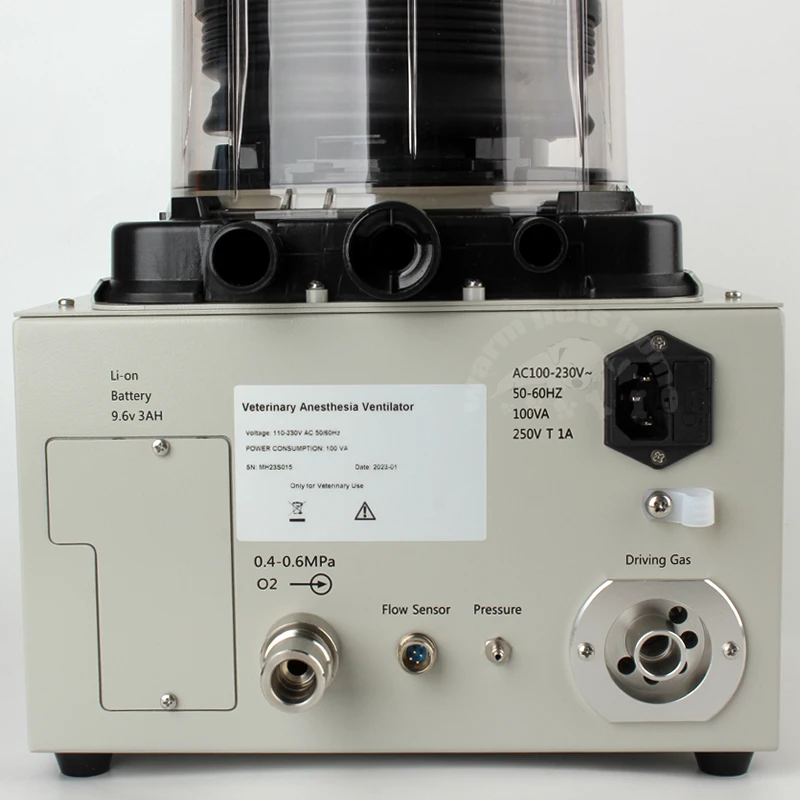 Máquina de ventilación de anestesia veterinaria, equipo de terapia de oxígeno de alto flujo, ventilador veterinario para Animal, Hospital, clínica - imagen 5