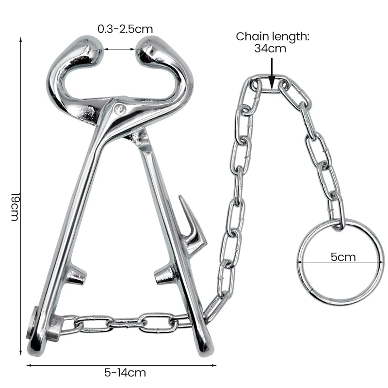 Alicates grandes de acero inoxidable para nariz de vaca, herramientas de perforación para Piercing de nariz de ganado y toro, alicates perforadores, herramienta para pasto