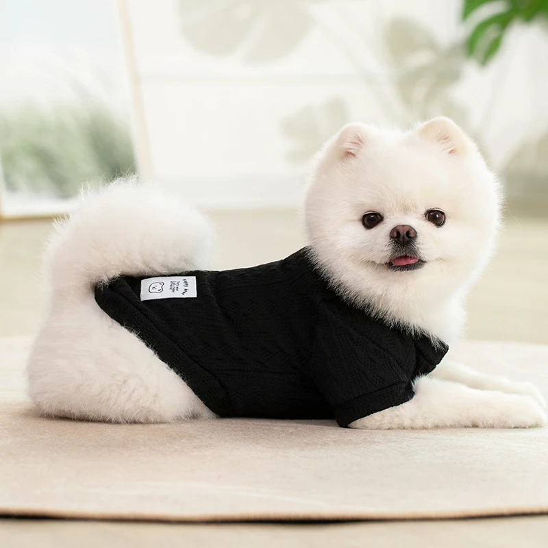 Ropa para perros XS-2XL, suéter para perros de otoño e invierno, ropa para mascotas con cuello redondo para perros pequeños y medianos, ropa cálida y suave para cachorros, suministros para mascotas - imagen 4